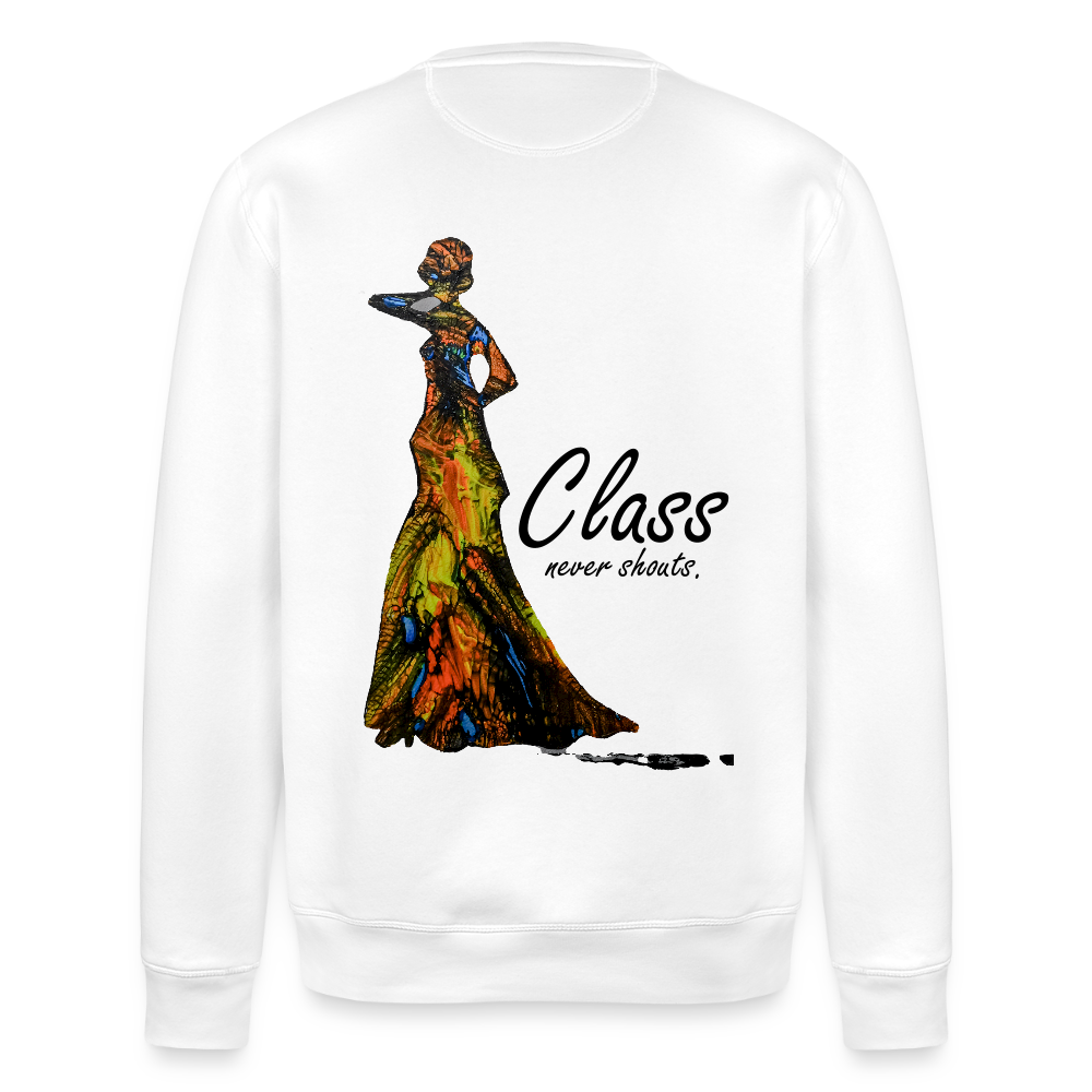 Unisex Bio Pulli Class Backprint - Weiß