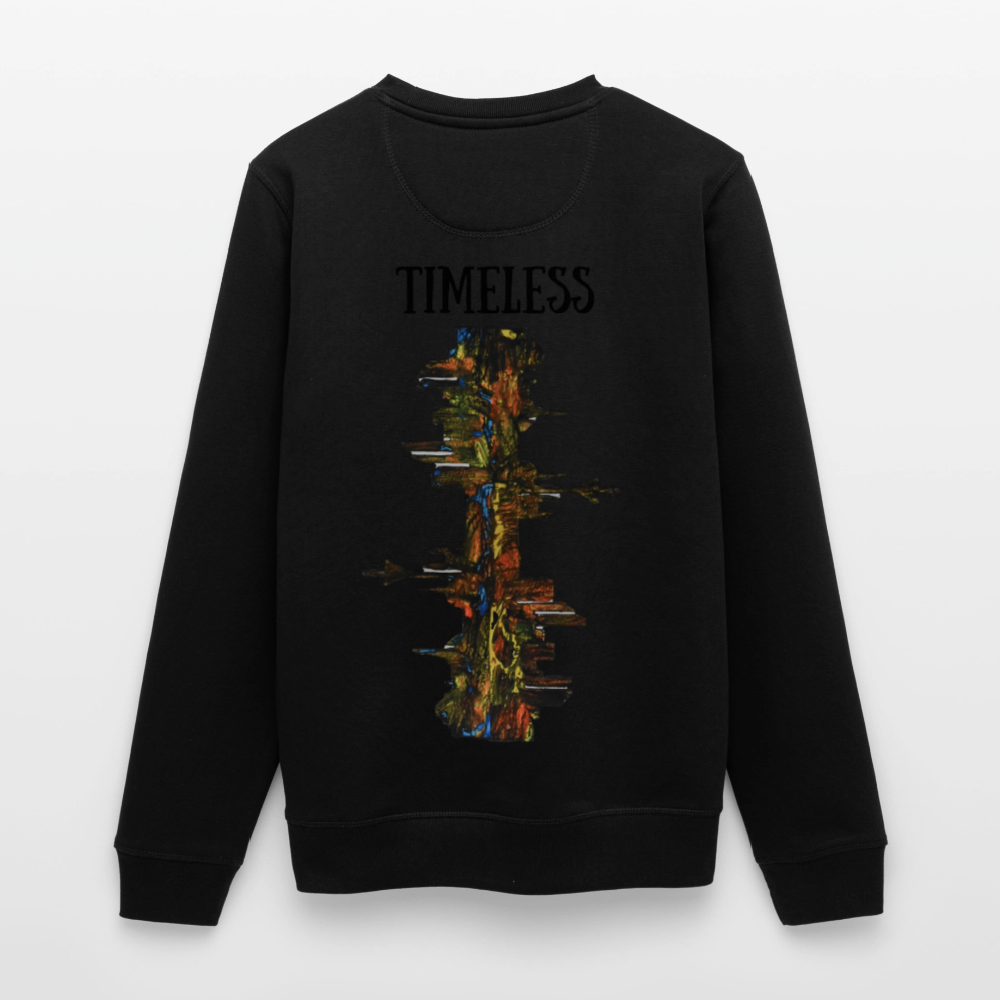 Unisex Bio Pulli Düsseldorfer Skyline Backprint - Schwarz