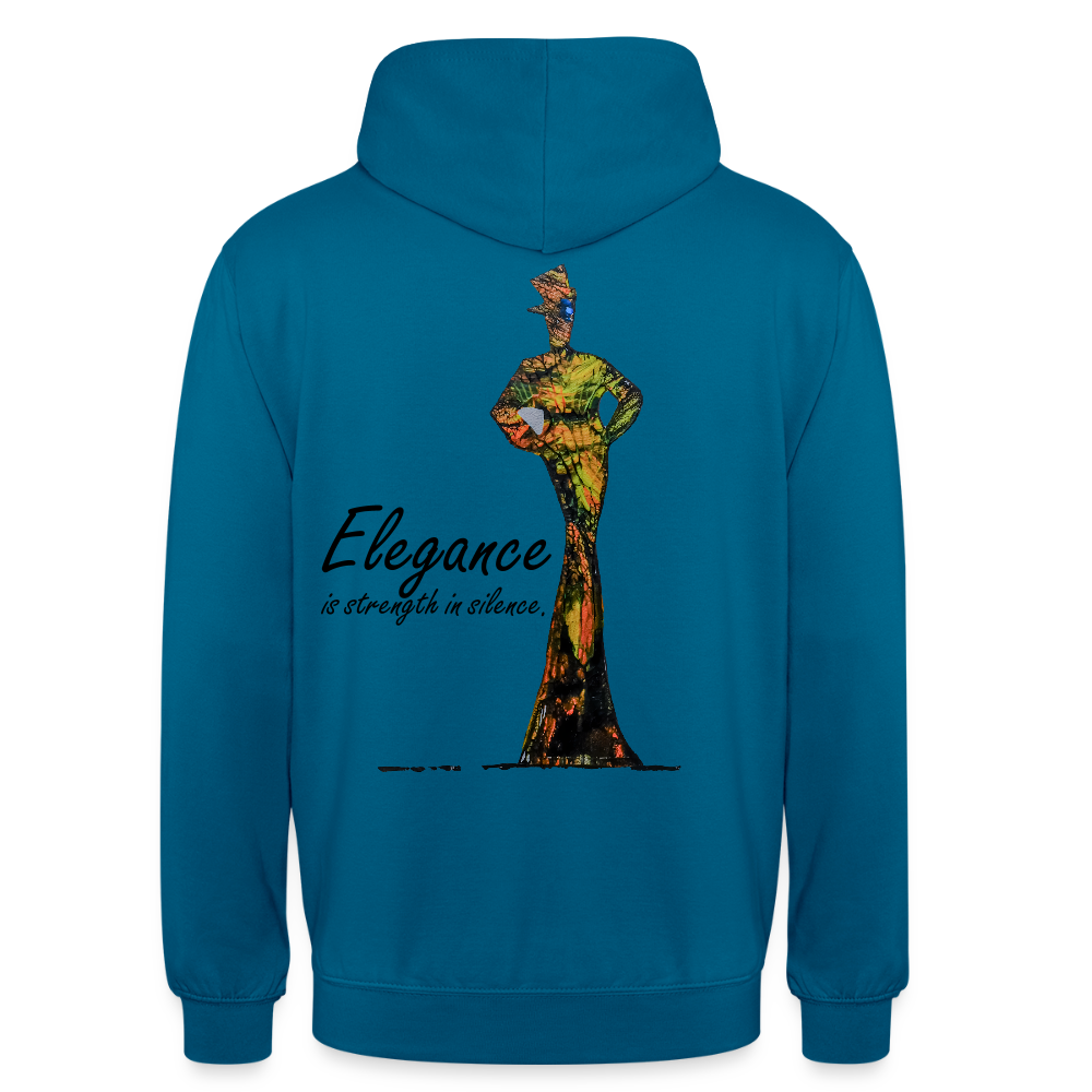 Unisex Hoodie Elegance Backprint - Tiefseeblau 