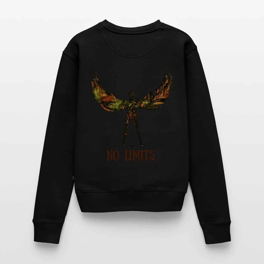 Frauen Pulli Angel Backprint - Schwarz