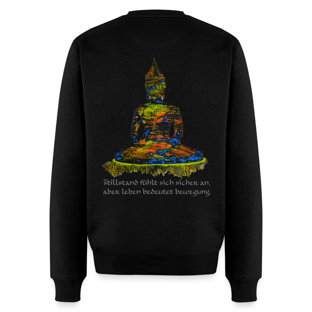Männer Pulli Buddha Backprint - Schwarz