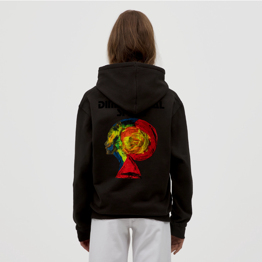 Unisex Hoodie Gaia Backprint - Schwarz