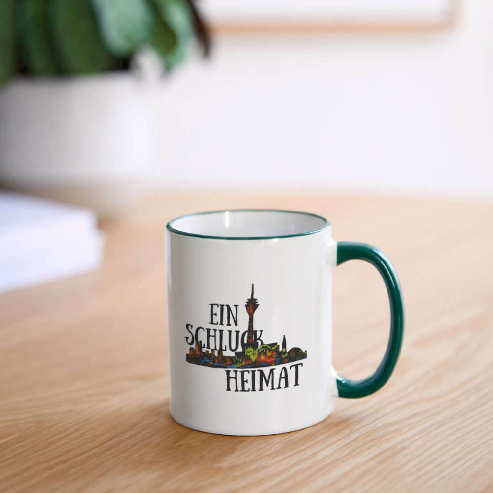 Tasse - Weiß/Dunkelgrün