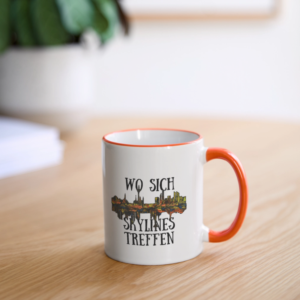 Tasse - Weiß/Orange
