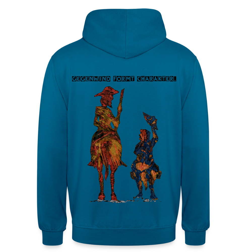 Unisex Hoodie Don Quixote Backprint - Tiefseeblau 