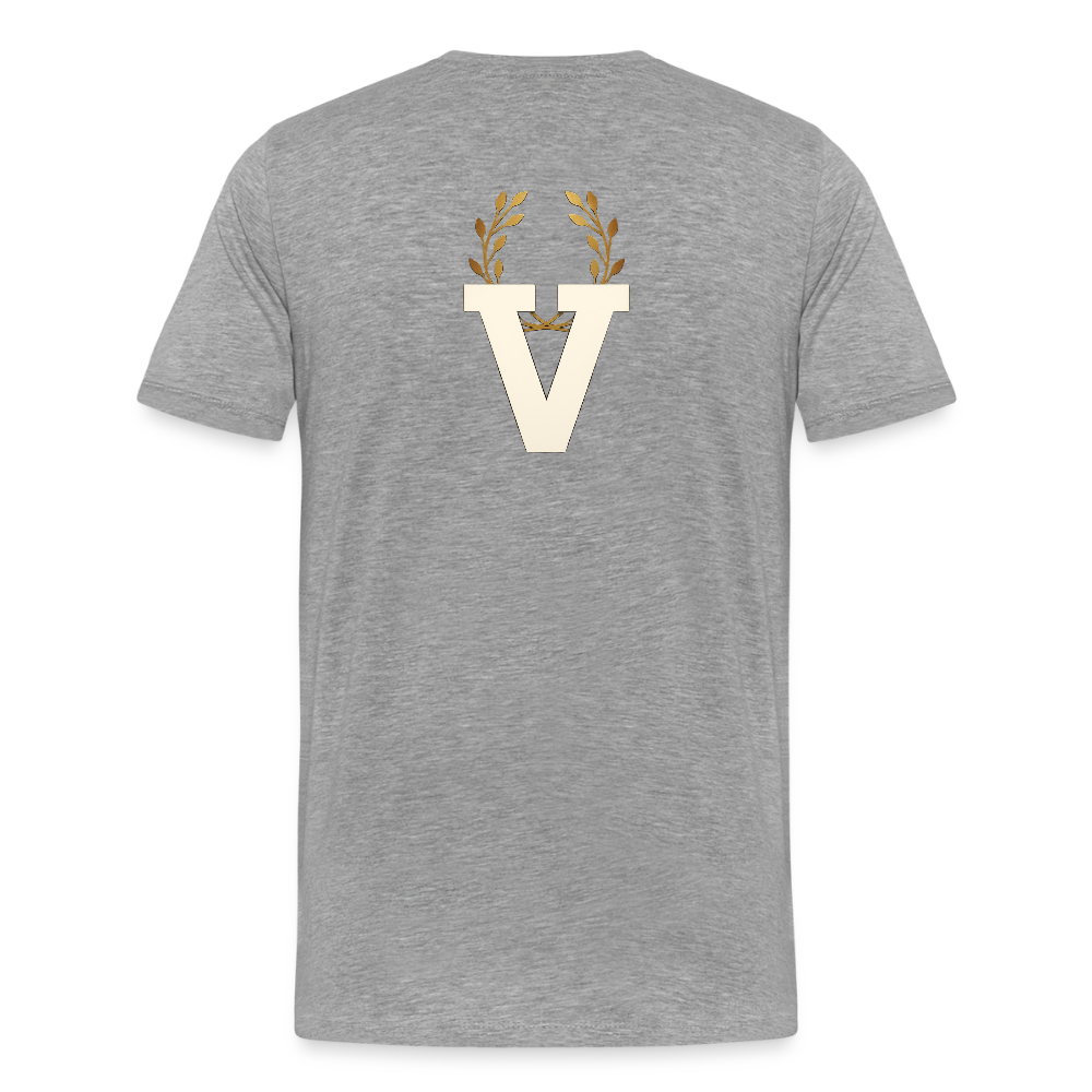 Männer Premium T-Shirt Düsseldorfer Skyline V.3 - Grau meliert