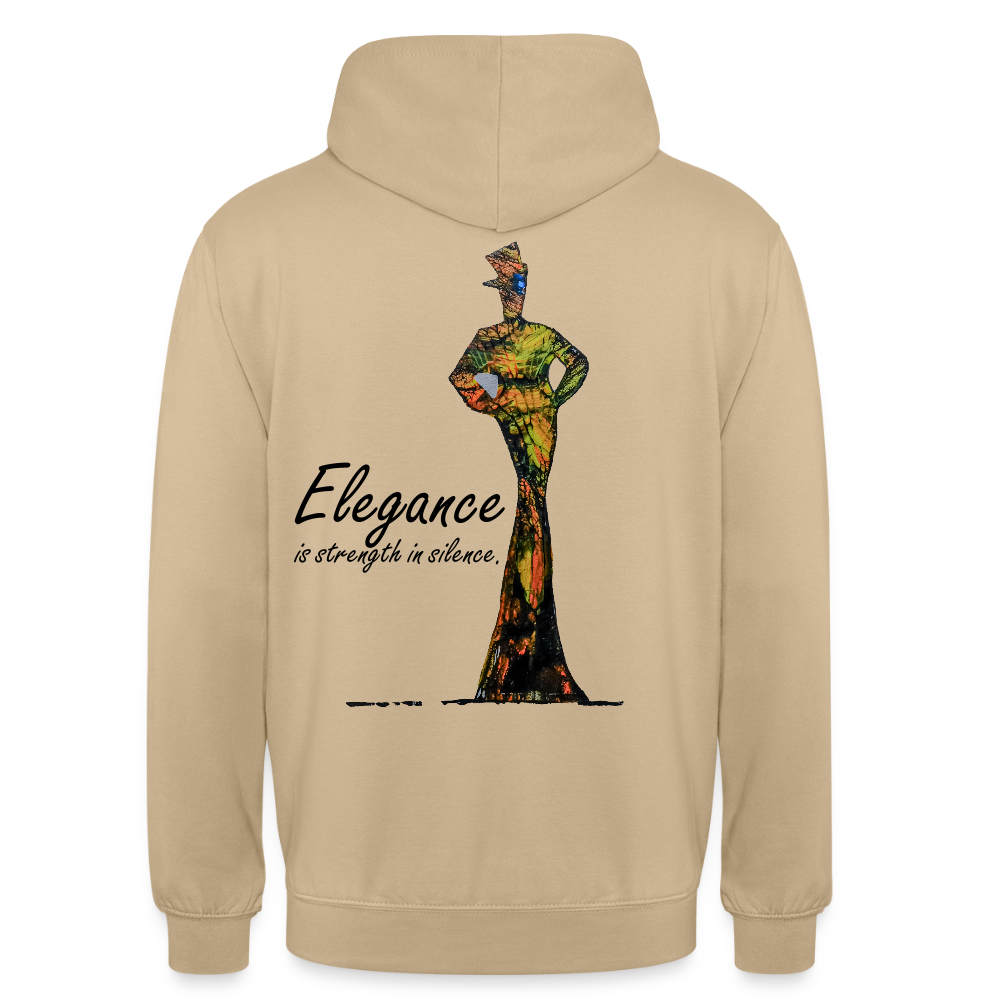 Unisex Hoodie Elegance Backprint - Beige