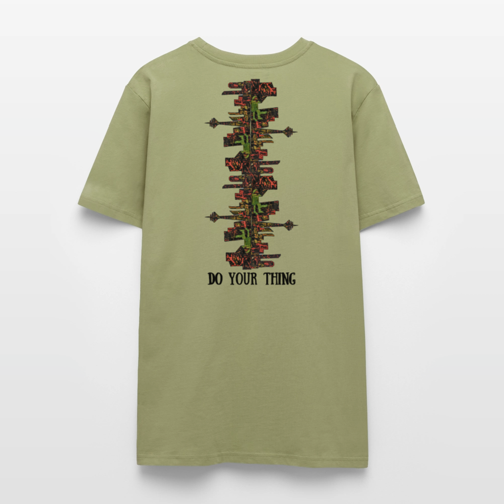 Unisex T-Shirt Düsseldorfer Skyline V.9 - Nebelgrün