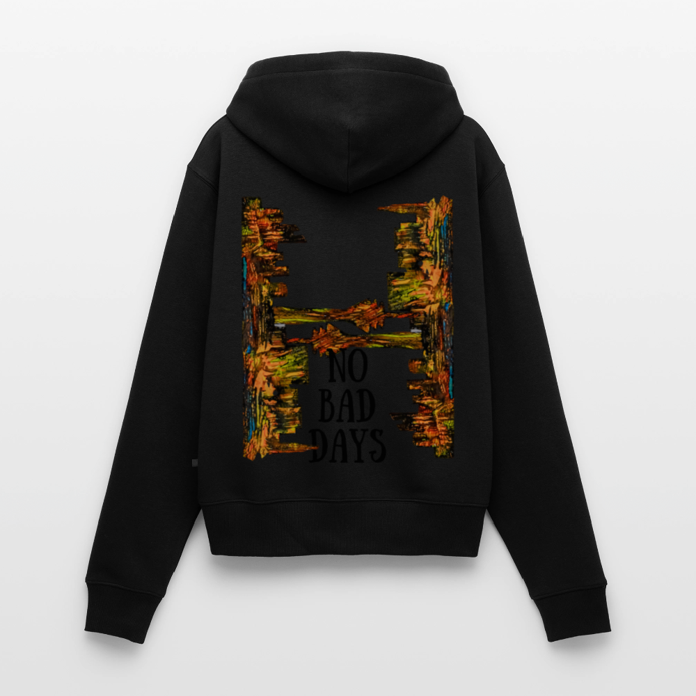 Frauen Kapuzenjacke Düsseldorfer Skyline Backprint - Schwarz