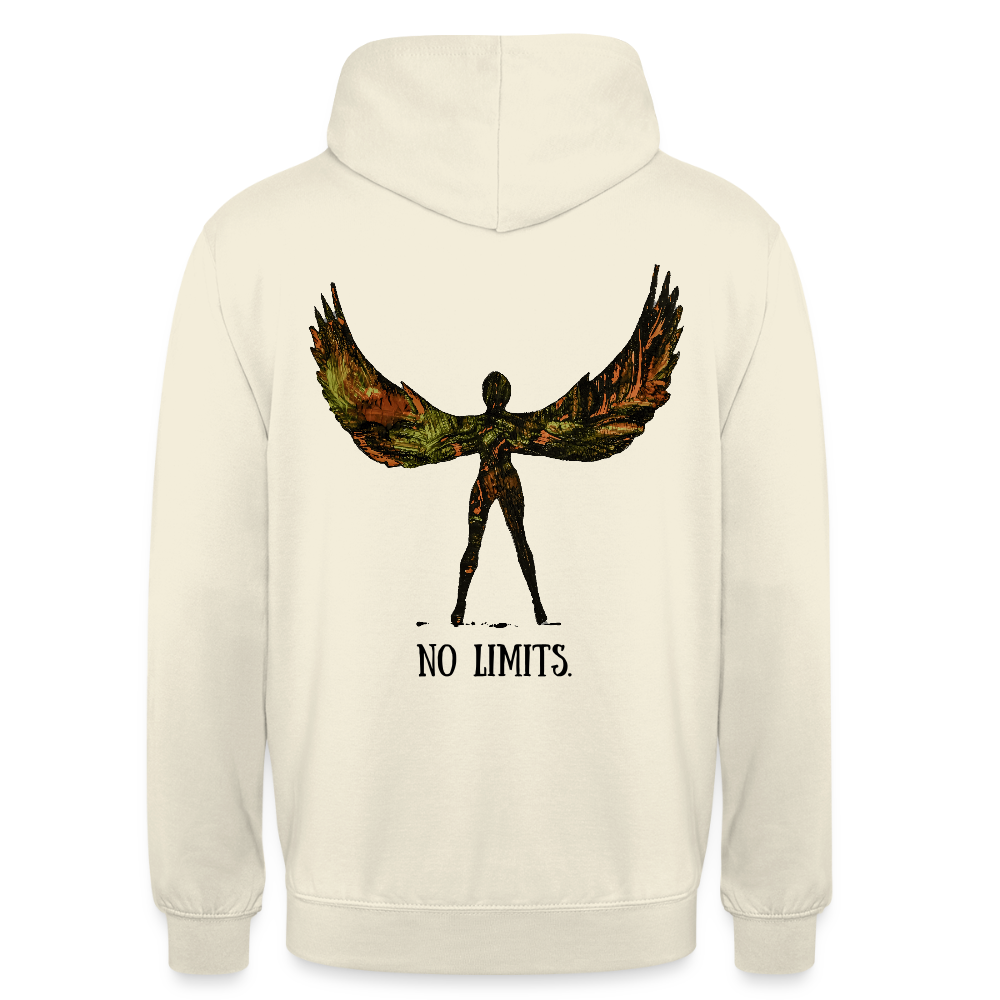 Unisex Hoodie Angel Backprint - Vanille-Milchshake