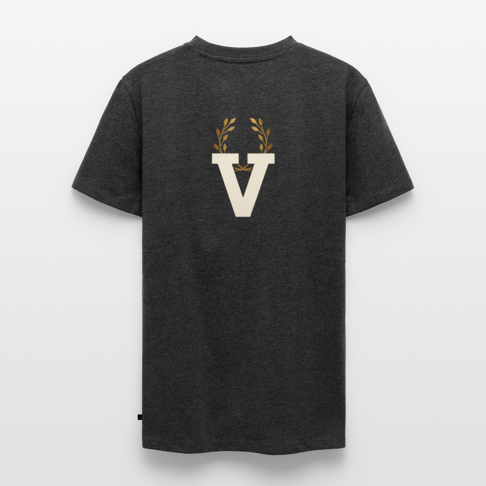 Männer Premium T-Shirt Zylinder und Stella - Anthrazit meliert