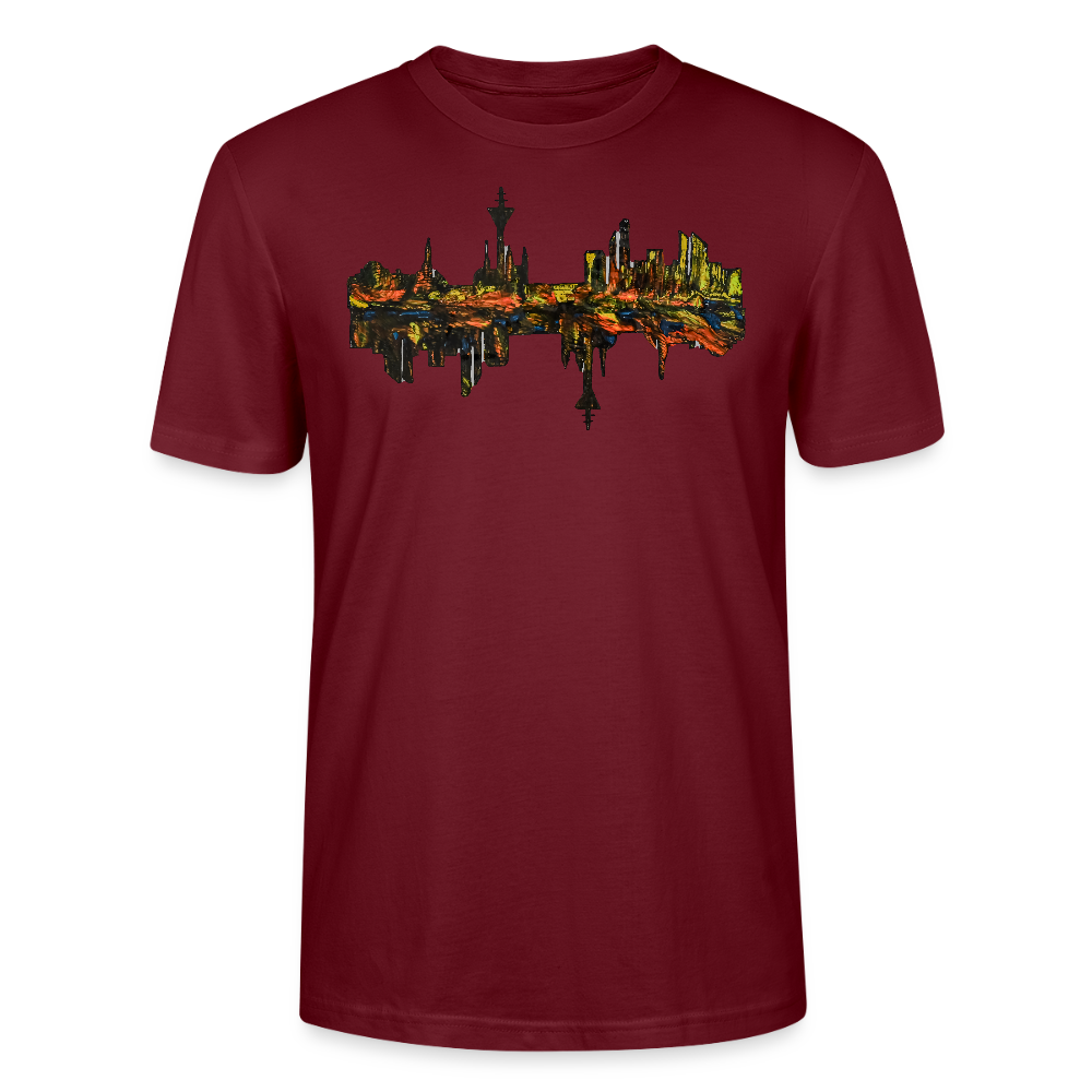 Unisex T-Shirt Düsseldorfer Skyline V.3 - Burgunderrot