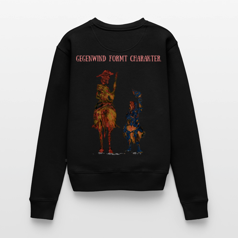 Frauen Pulli Don Quixote Backprint - Schwarz