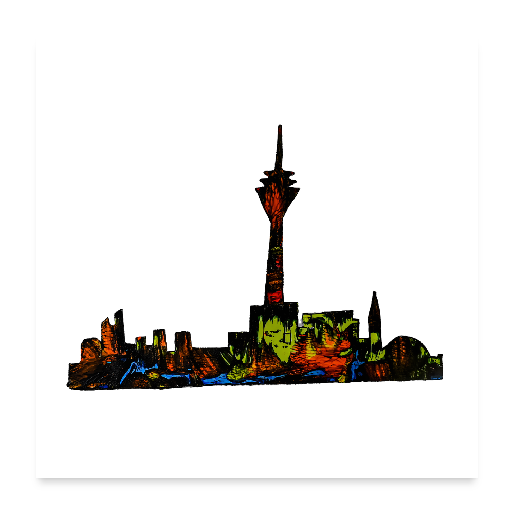 Poster Skyline V.7 - Weiß