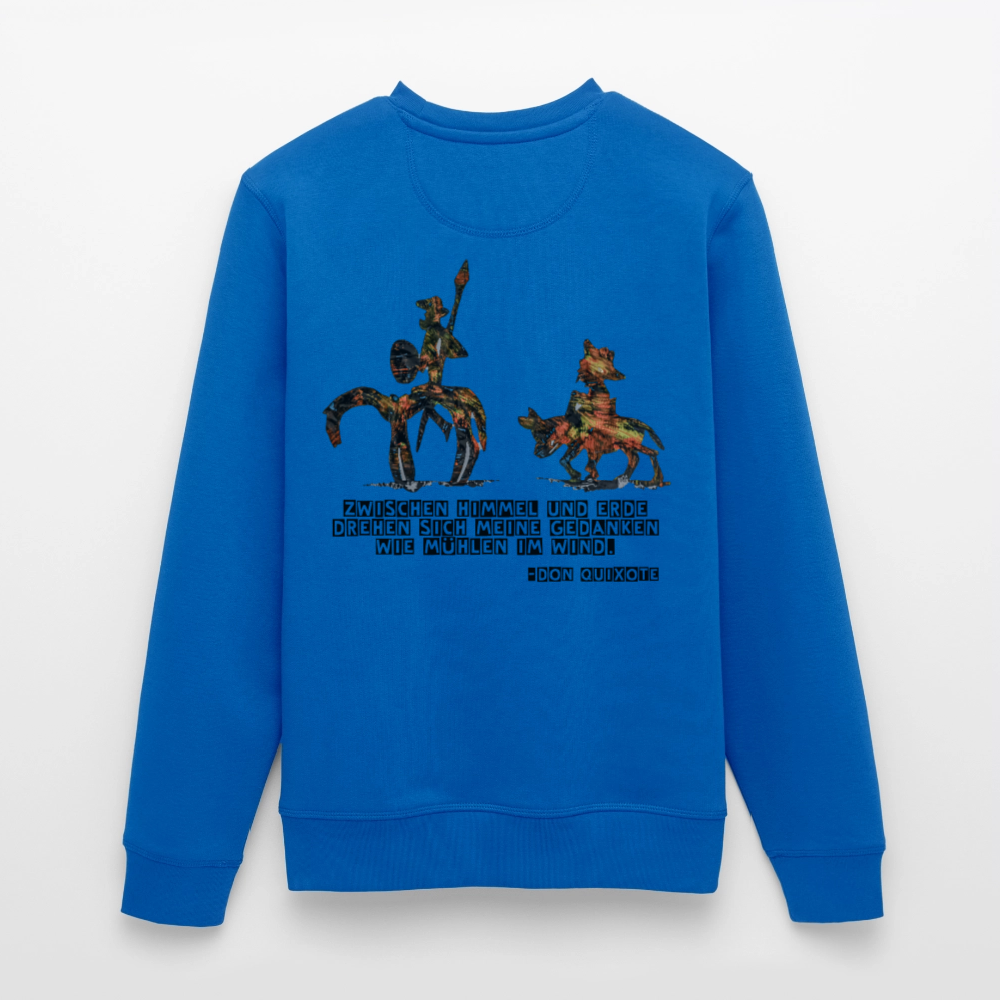 Unisex Bio Pulli Don Quixote Backprint - Königsblau