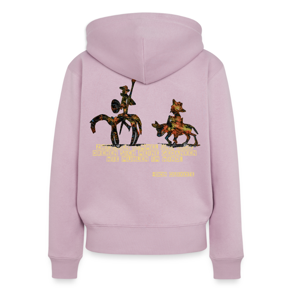Frauen Kapuzenjacke Don Quixote Backprint - Altrosa