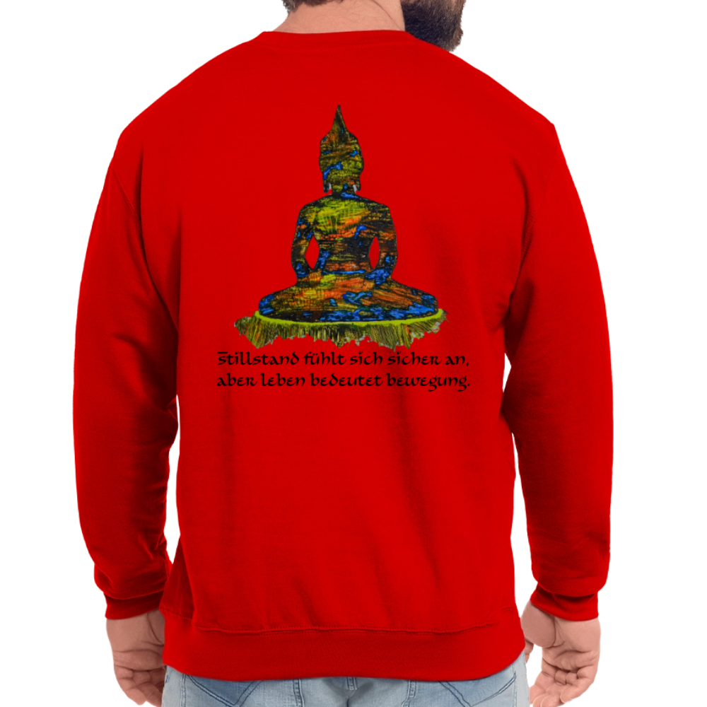 Unisex Pulli Buddha Backprint - Rot