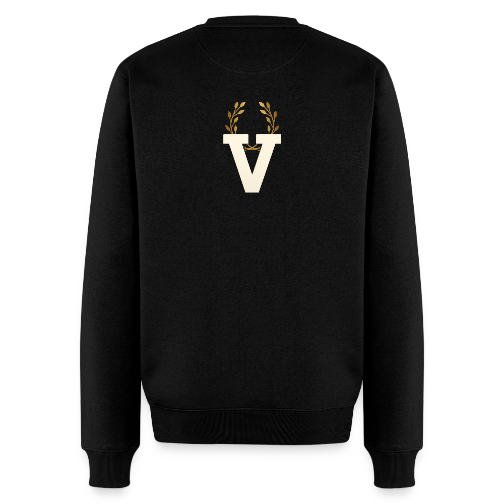 Männer Pulli Frankfurter Skyline Backprint - Schwarz