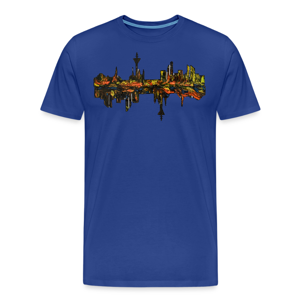Männer Premium T-Shirt Düsseldorfer Skyline V.3 - Königsblau