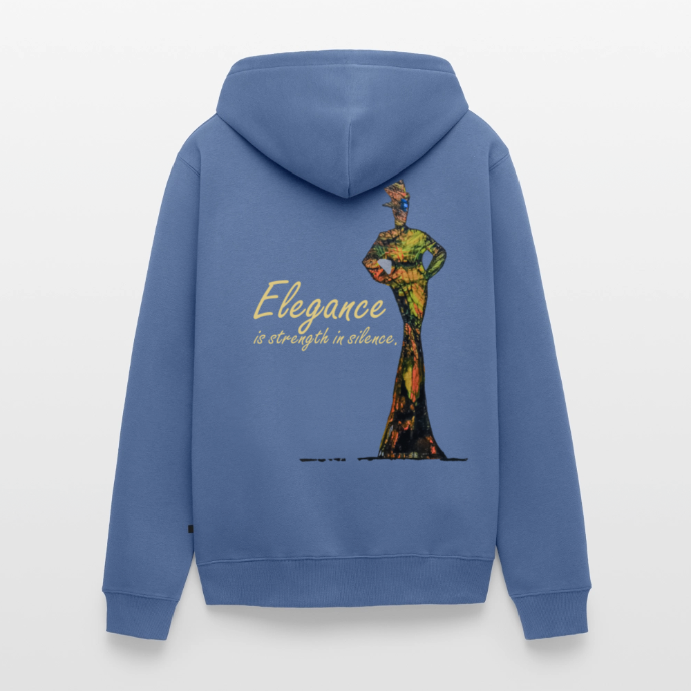 Männer Kapuzenjacke Elegance Backprint - Taubenblau