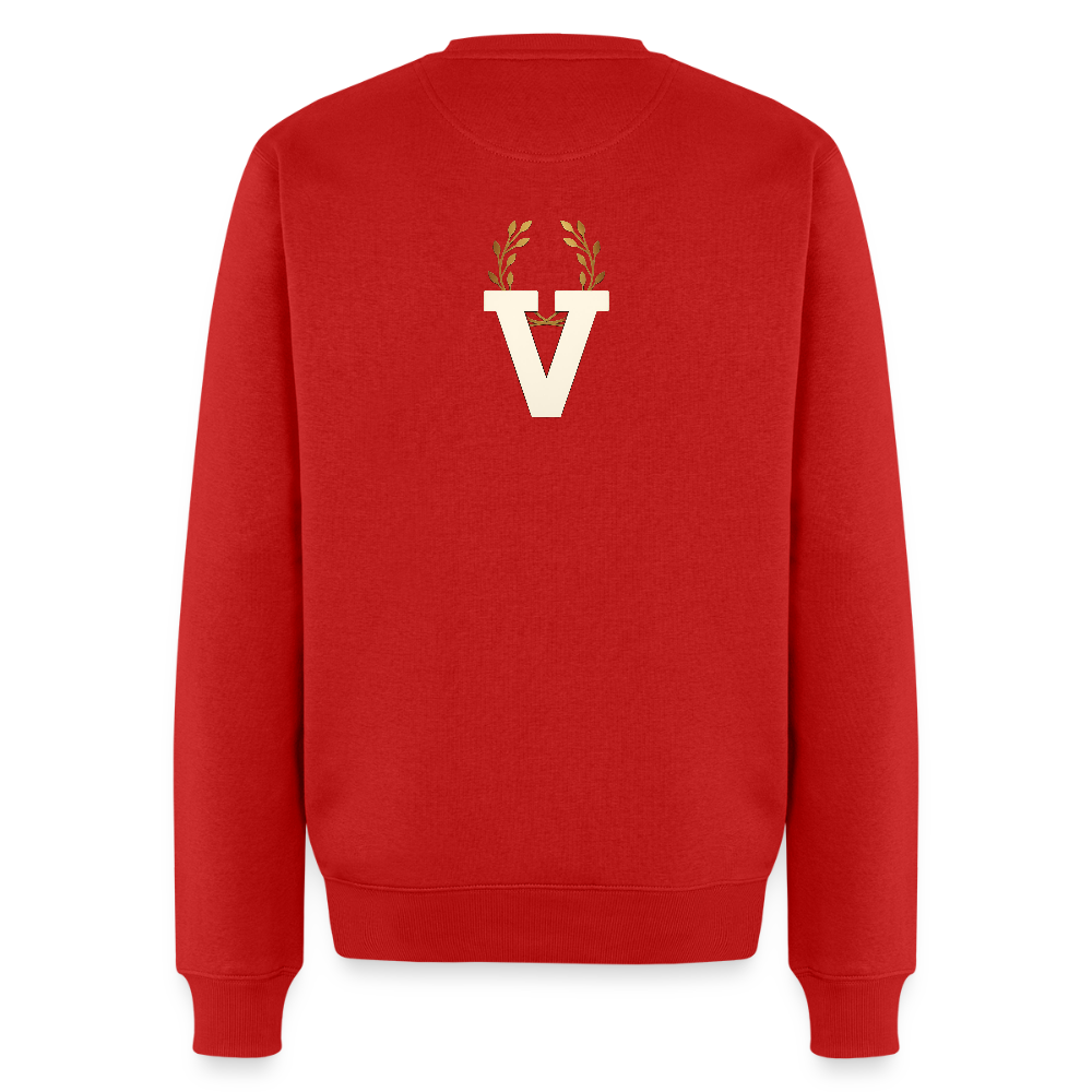 Männer Pulli Frankfurter Skyline Backprint - Rot