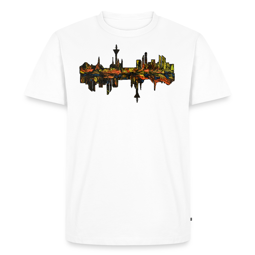 Männer Premium T-Shirt Düsseldorfer Skyline V.3 - Weiß