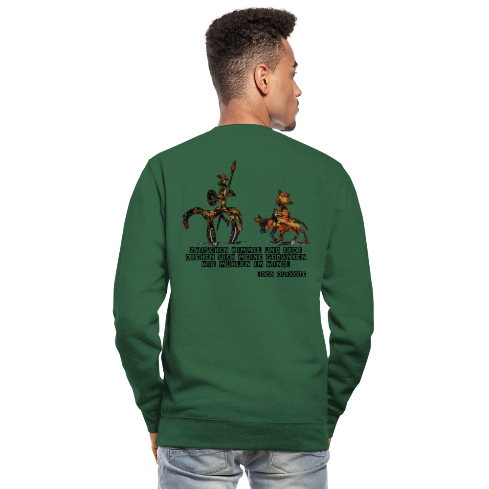 Unisex Pulli Don Quixote Backprint - Grün