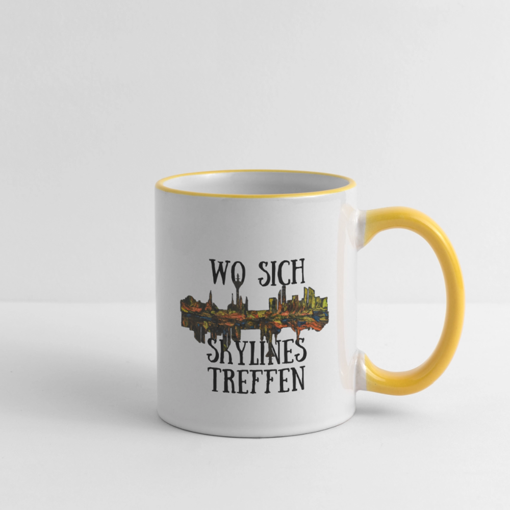 Tasse - Weiß/Gelb