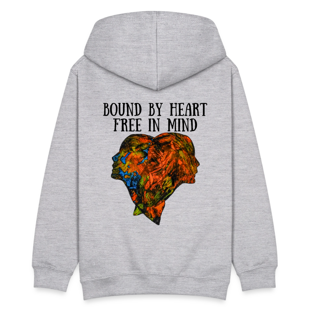 Teenager Hoodie Espejo Backprint - Hellgrau meliert