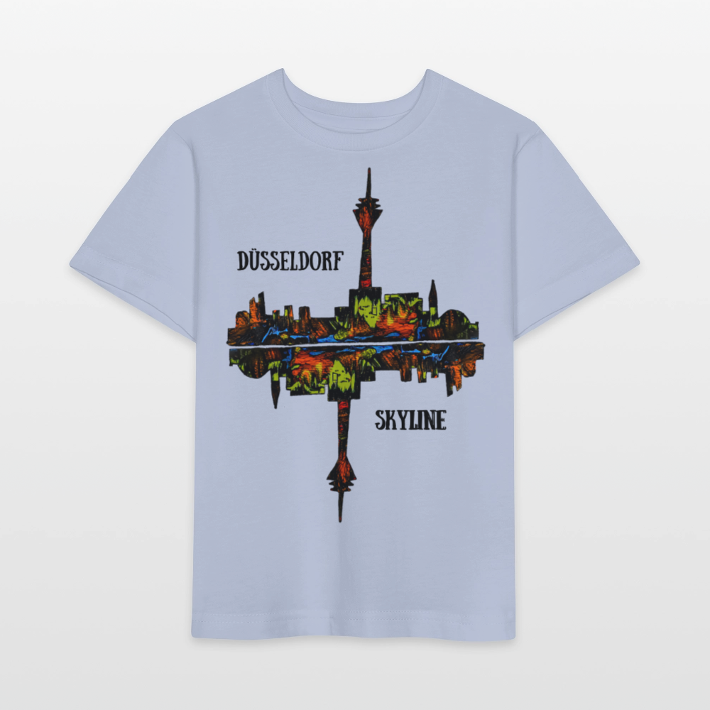 Unisex Kinder T-Shirt Düsseldorfer Skyline V.7 - Lavendel-Violett
