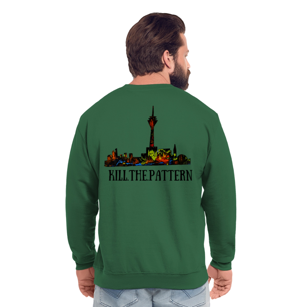Unisex Pulli Düsseldorfer Skyline Backprint - Grün