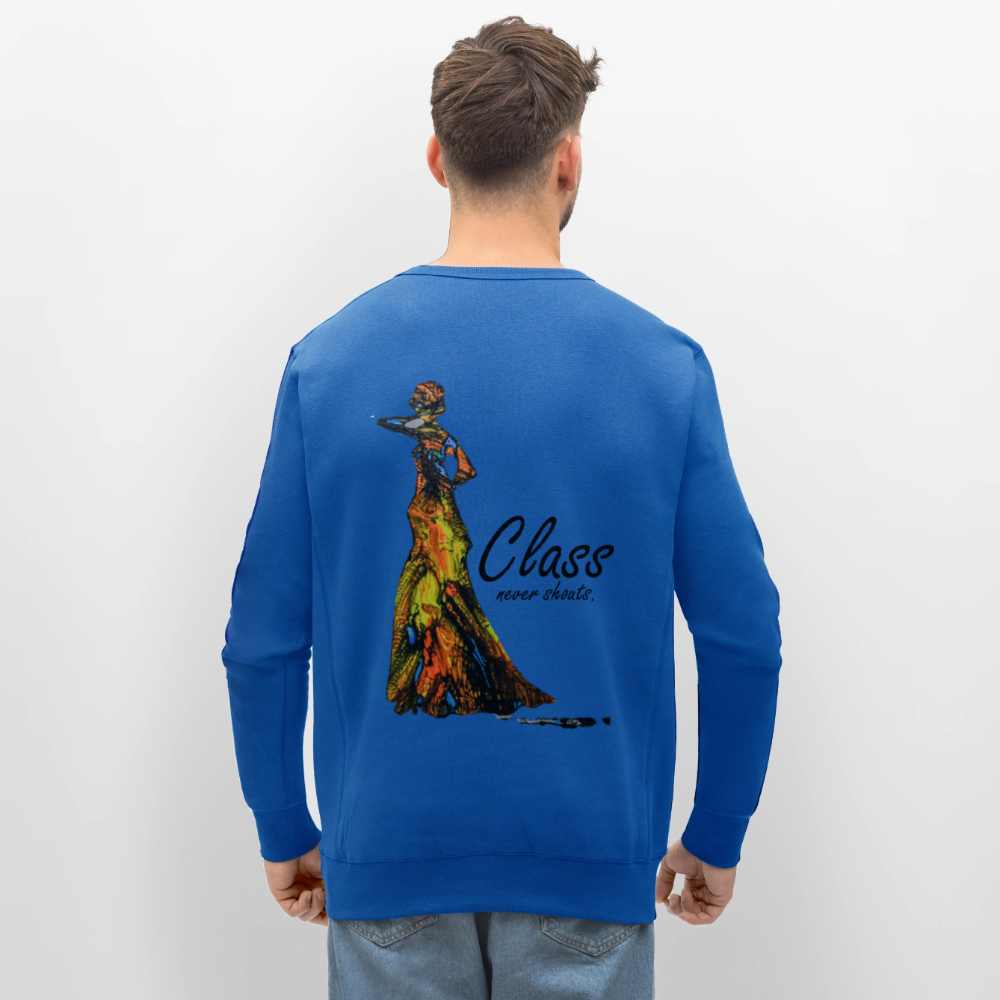 Unisex Bio Pulli Class Backprint - Königsblau