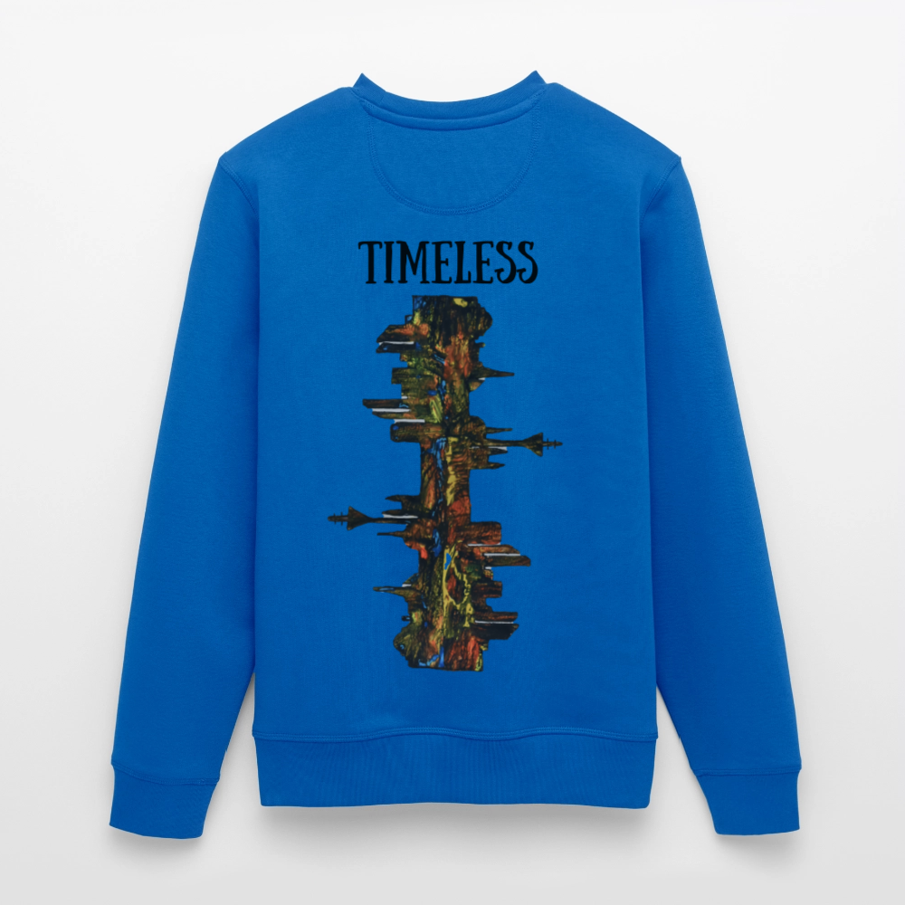 Unisex Bio Pulli Düsseldorfer Skyline Backprint - Königsblau