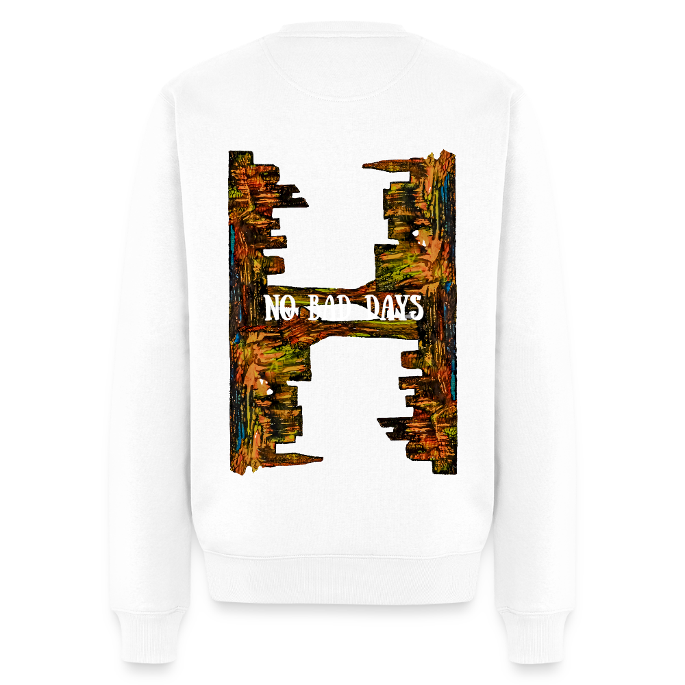 Männer Pulli Düsseldorfer Skyline Backprint - Weiß