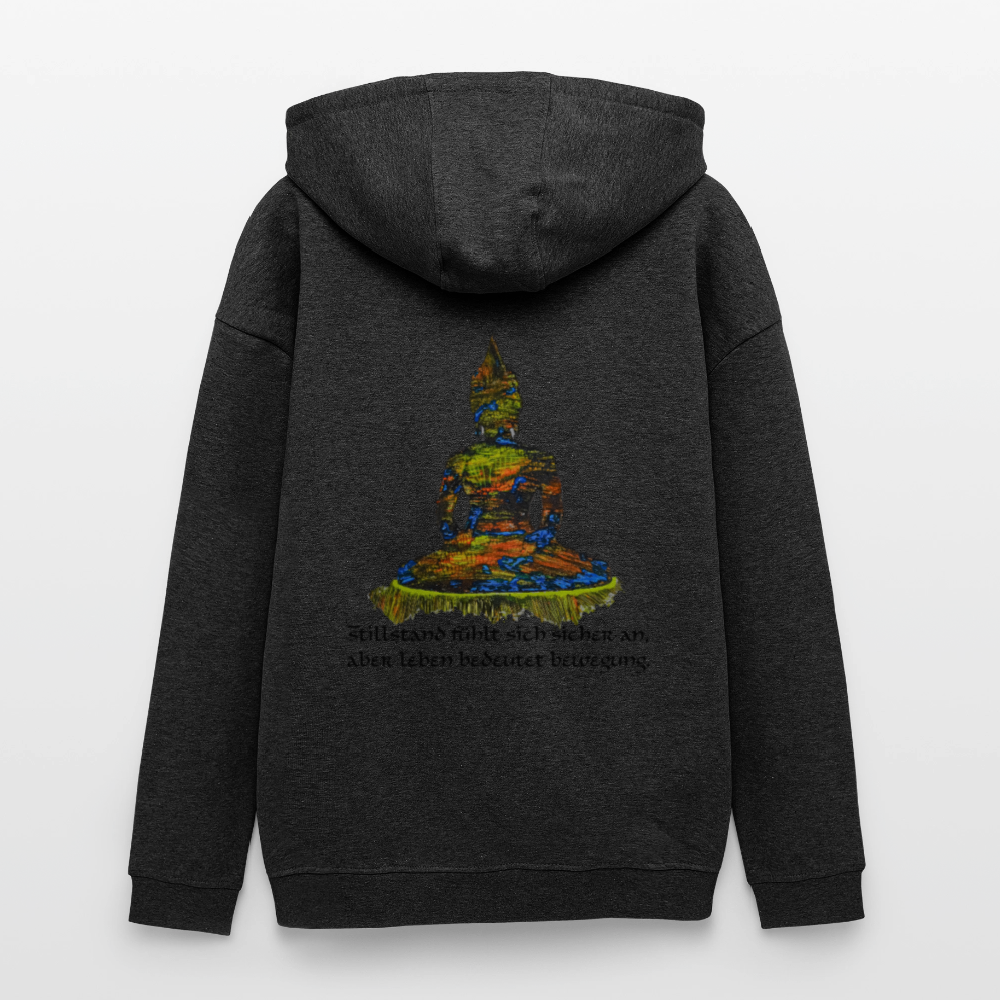 Oversized Unisex Hoodie Buddha Backprint - Anthrazit