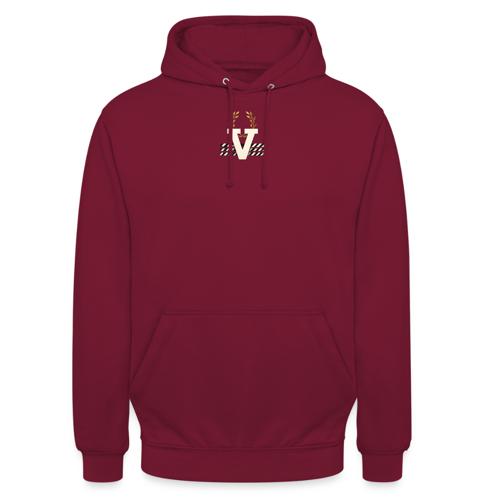 Unisex Hoodie Düsseldorferskyline Backprint - Bordeaux