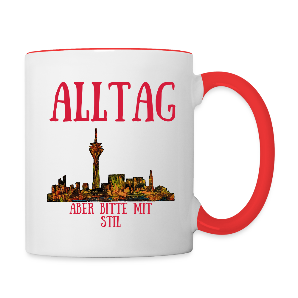 Tasse - Weiß/Rot
