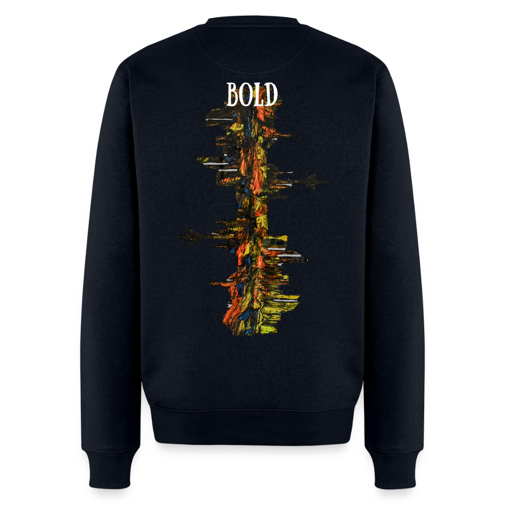 Männer Hoodie Düsseldorfer Skyline Backprint - Navy