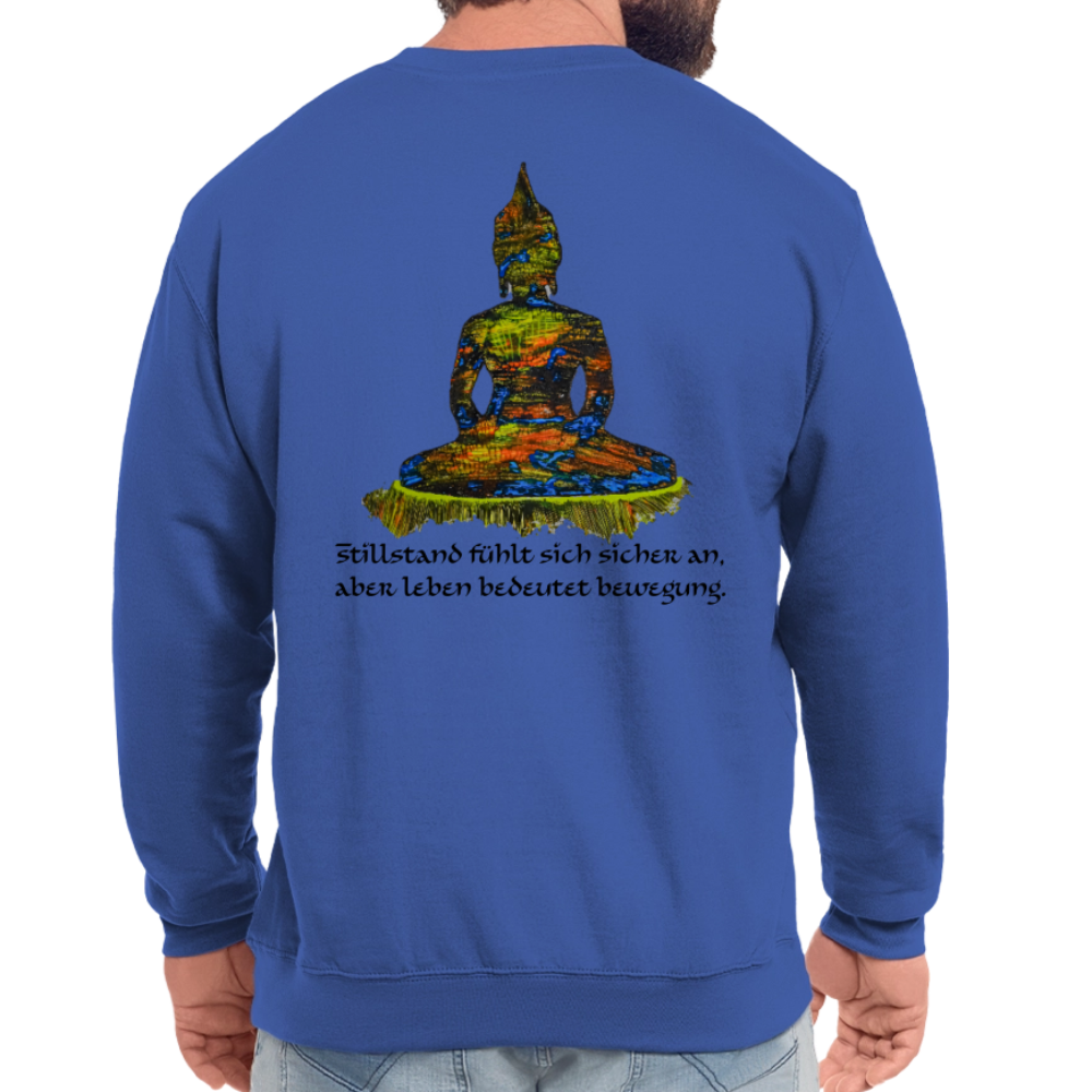 Unisex Pulli Buddha Backprint - Royalblau