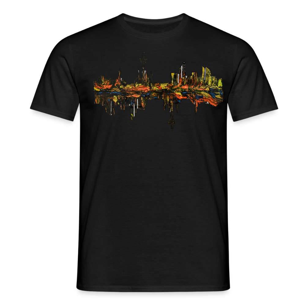 Männer T-Shirt Düsseldorfer Skyline V.3 - Schwarz