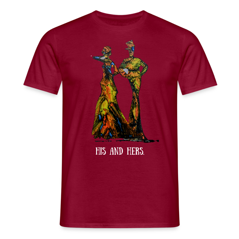 Männer T-Shirt Zylinder und Stella - Ziegelrot