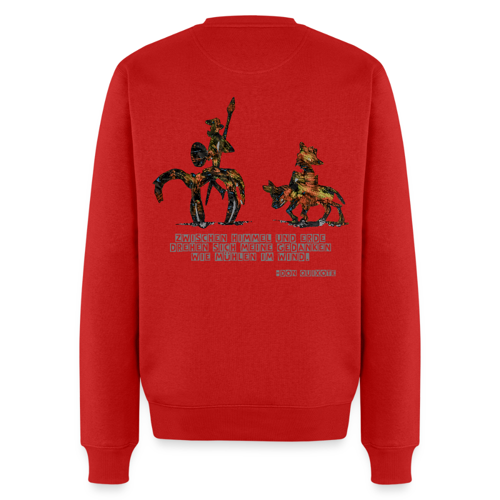Männer Pulli Don Quixote Backprint - Rot