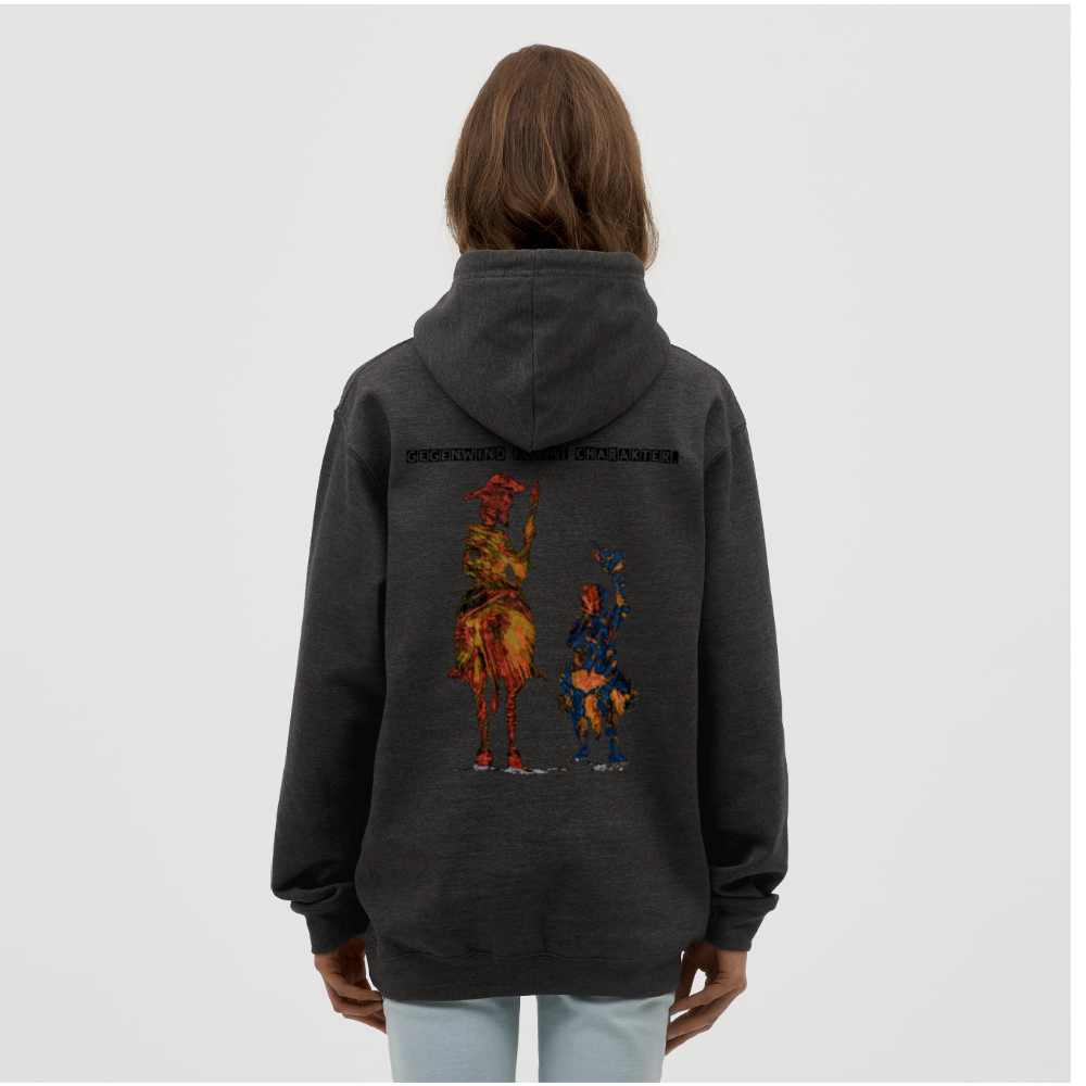 Unisex Hoodie Don Quixote Backprint - Anthrazit