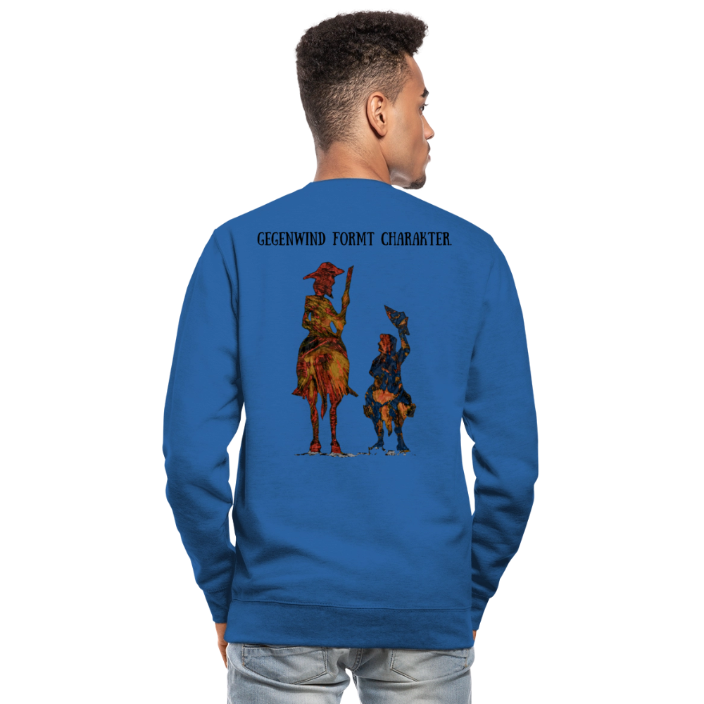 Unisex Pulli Don Quixote Backprint - Royalblau