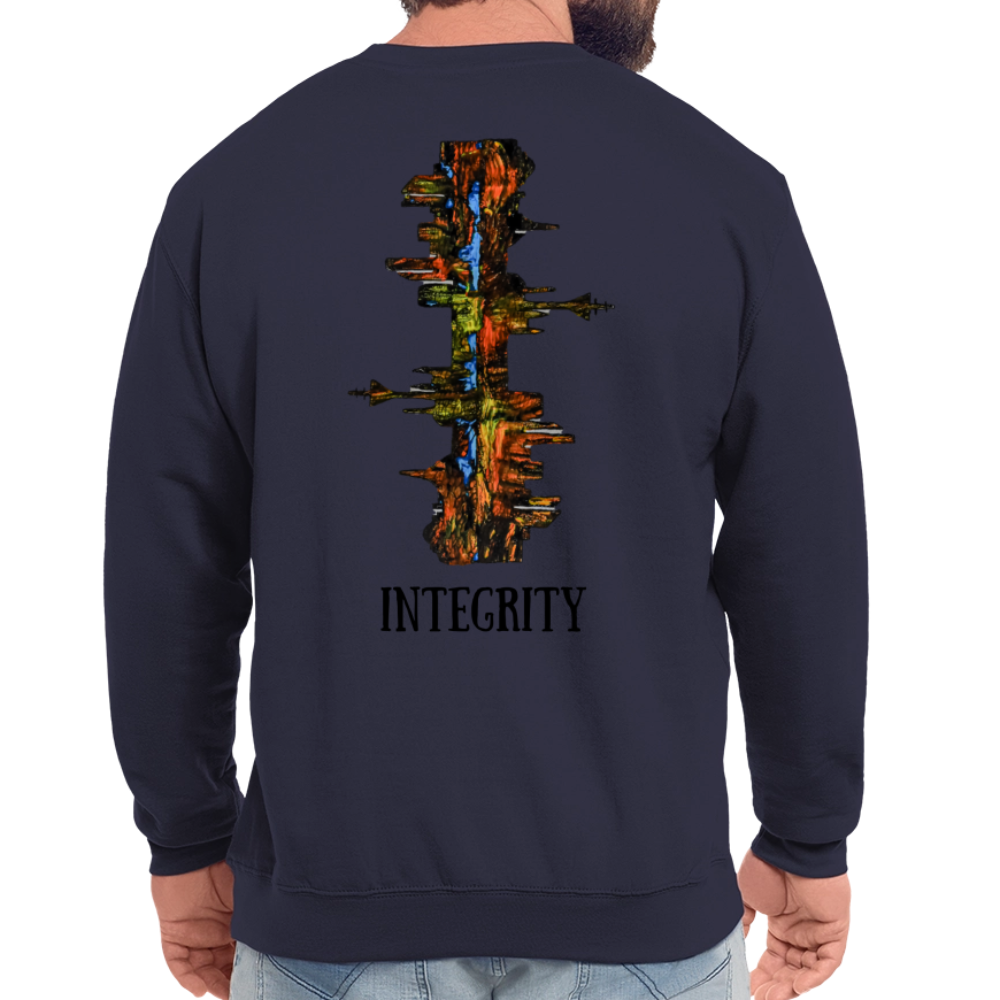 Unisex Pulli Düsseldorfer Skyline Backprint - Navy