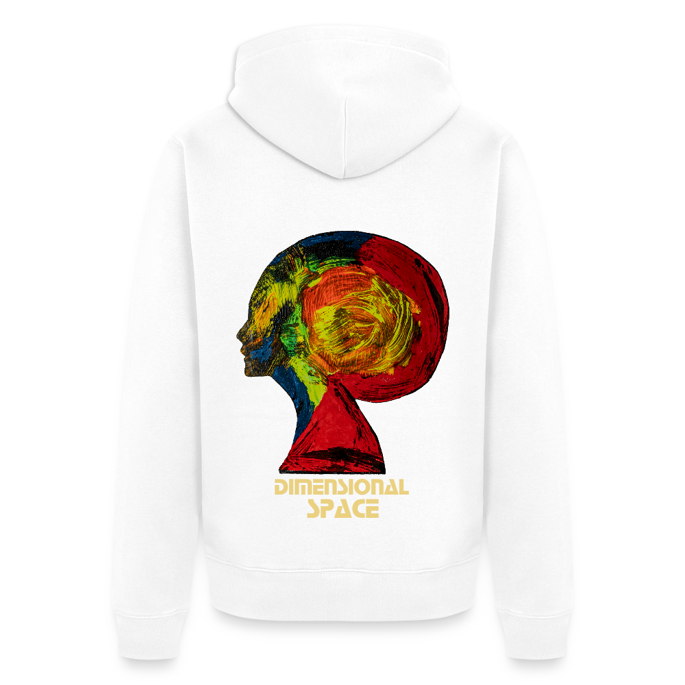 Männer Kapuzenjacke Gaia Backprint - Weiß