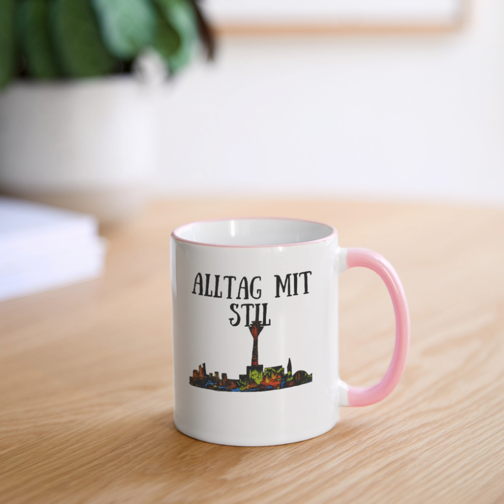 Tasse - Weiß/Pink