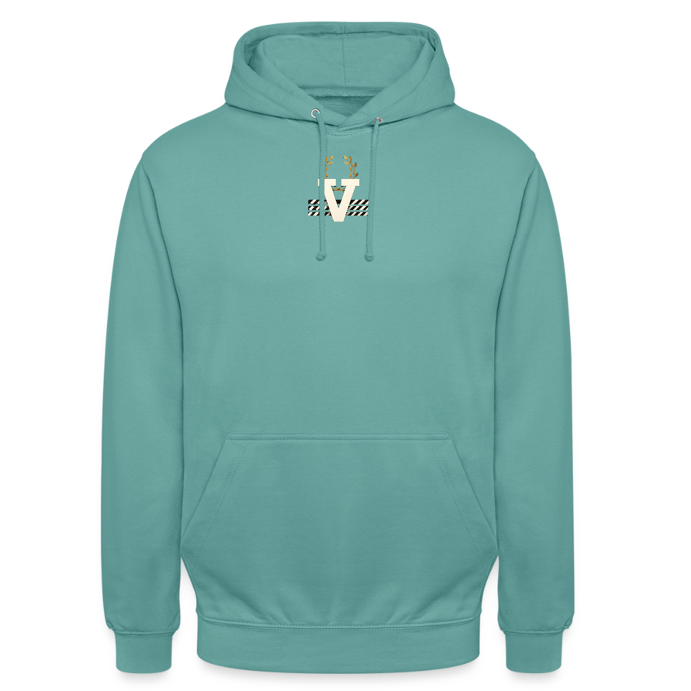 Unisex Hoodie Elegance Backprint - Pastelltürkis