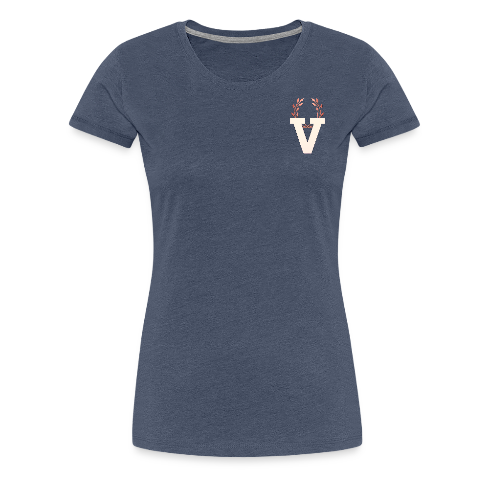 Women Premium T-Shirt Lucy - Blau meliert