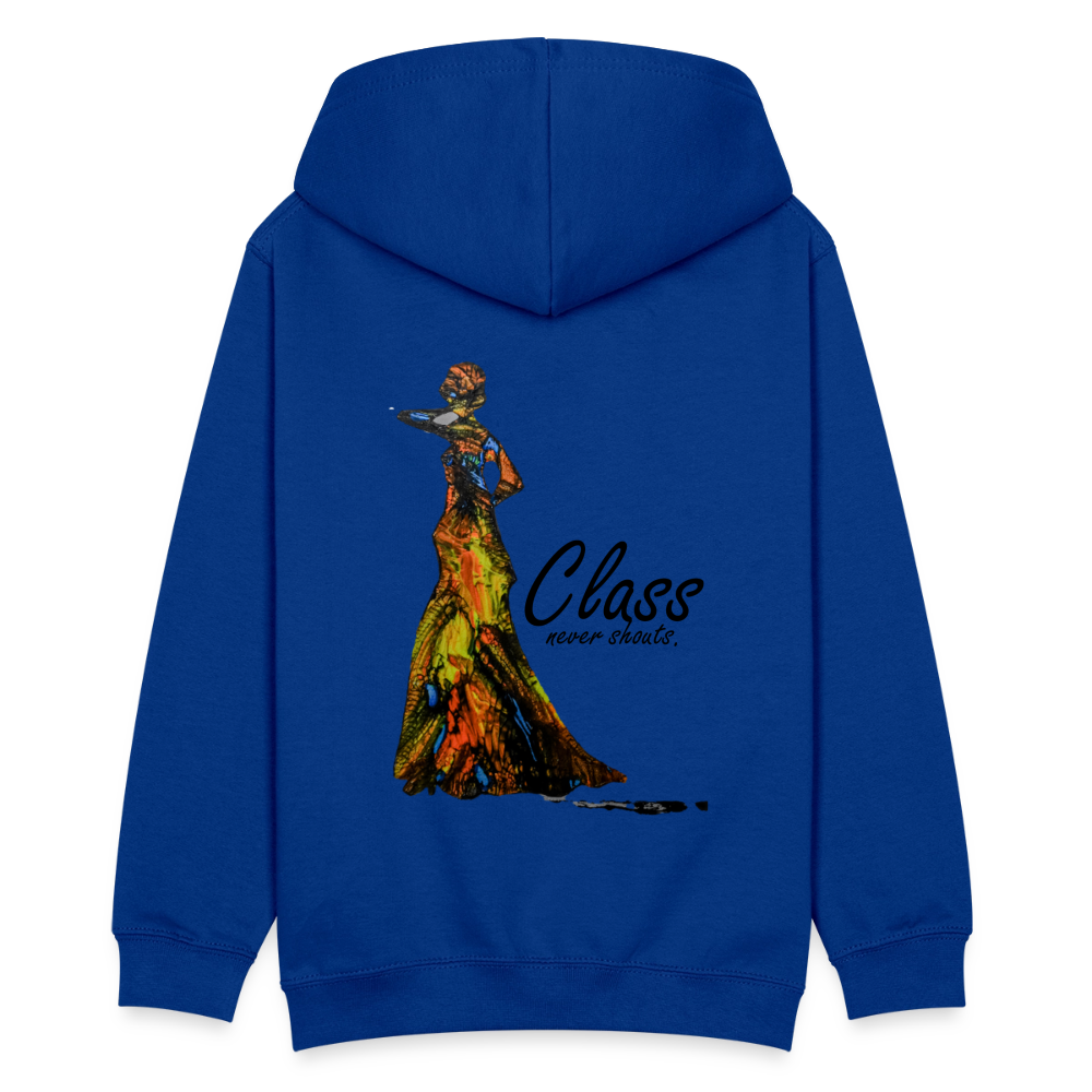 Teenager Hoodie Class Backprint - Royalblau
